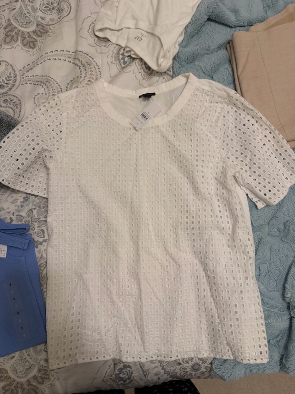 White Short Sleeve Top